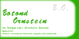 botond ornstein business card